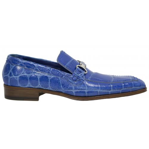Fennix Irish Blue All-Over Genuine Crocodile Shoes 3471
